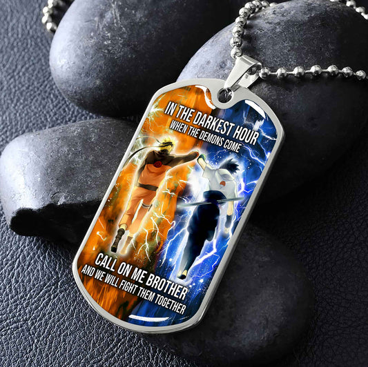 DRB Military Chain Silver Plated 18K Gold Plated Silver Plated Call On Me Brother And We Will Fight Them Together