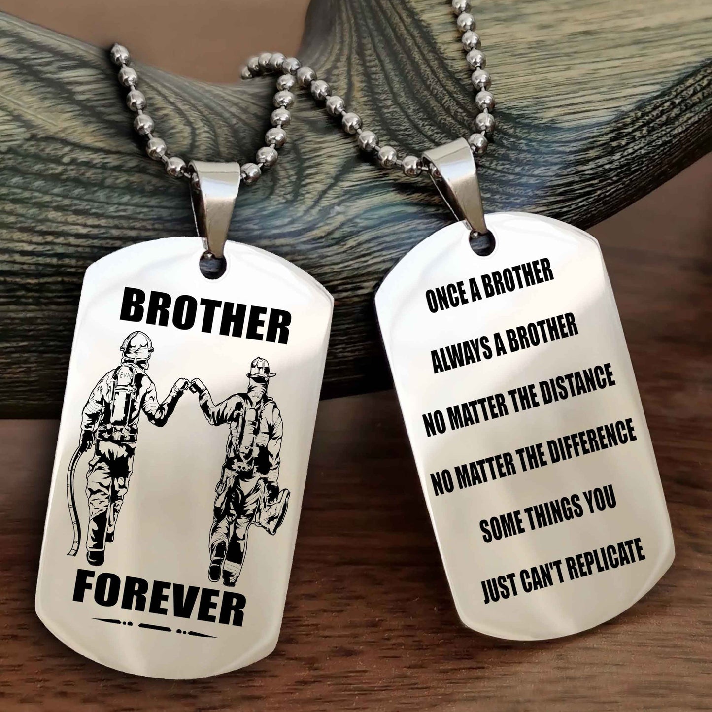 DRB Personalized Double Sided Dog Tag For My Brother - Once A Soldier Always A Soldier