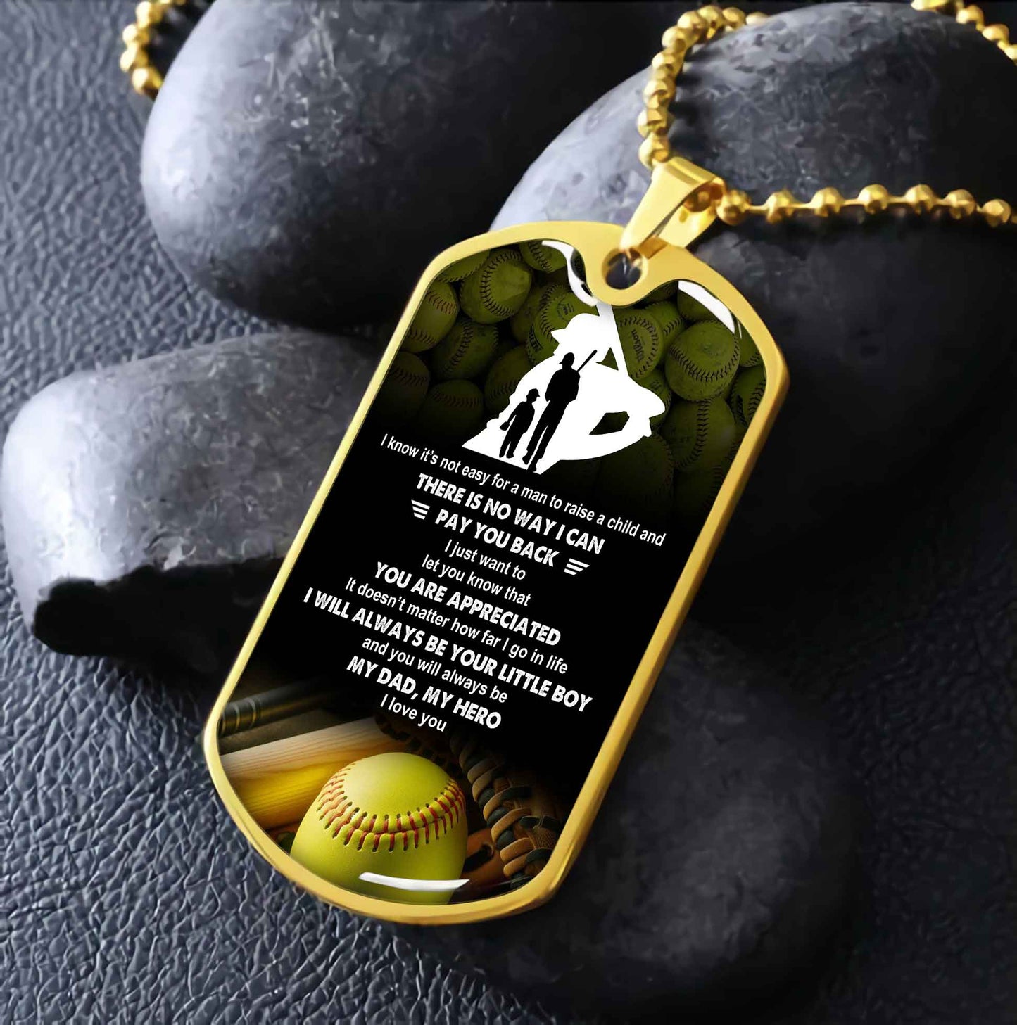 Sport Military Chain 18K Gold Plated Silver Plated To My Mom, To My Dad I Know It's Not Easy I Will Always Be Your Little Boy
