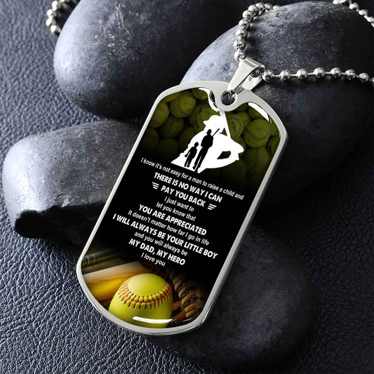 Sport Military Chain 18K Gold Plated Silver Plated To My Mom, To My Dad I Know It's Not Easy I Will Always Be Your Little Boy