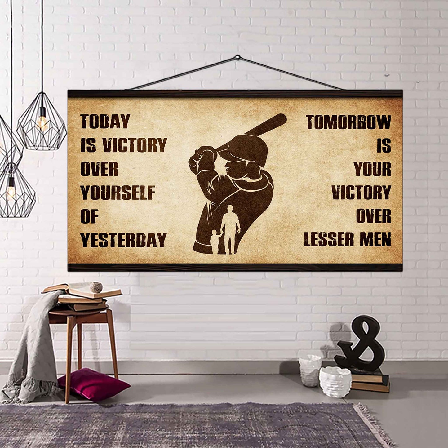 Personalized DRB Poster Canvas - Today Is Victory Over Yourself Of Yesterday Tomorrow Is Your Victory Over Lesser Men