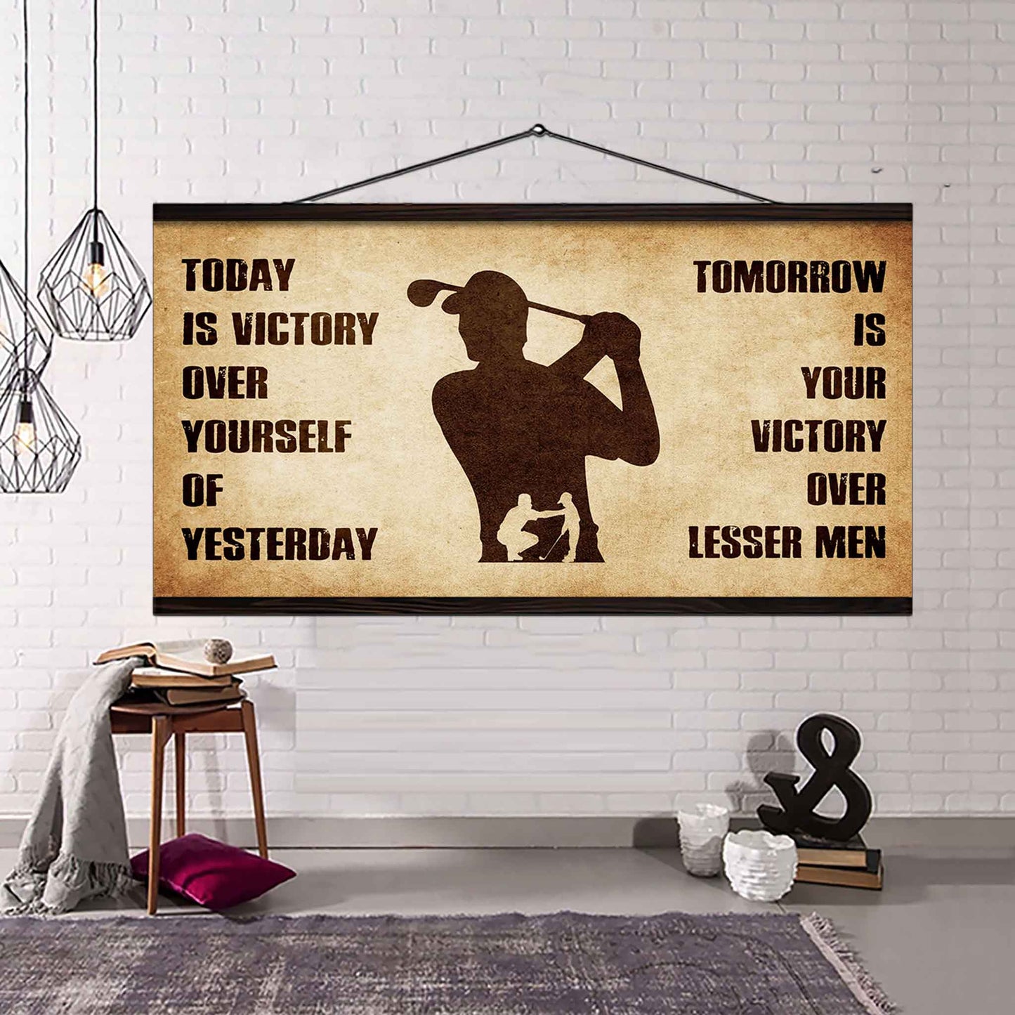 Samurai Poster Canvas - Today Is Victory Over Yourself Of Yesterday Tomorrow Is Your Victory Over Lesser Men