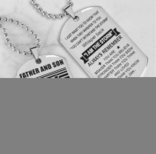 Silver Verison Personalized Double Sided Dog Tag Father And Son Best Friends For Life - Message on the back side