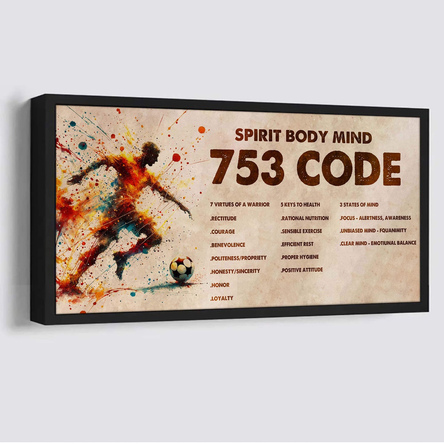 Water Color DRB GK Poster Canvas 7 5 3 Code Motivation Quotes