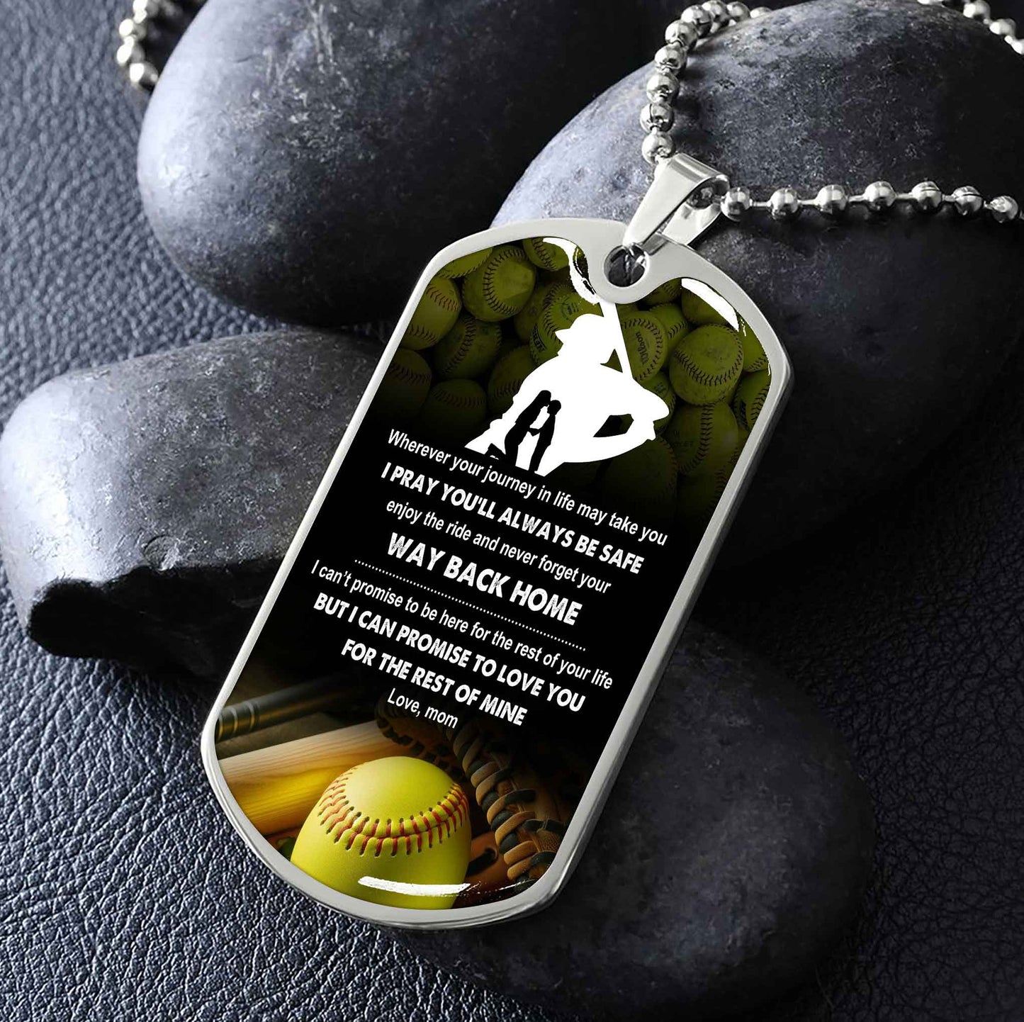 Sport Military Chain 18K Gold Plated Silver Plated To My Son Mom Motivation Message