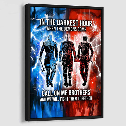 Brother Canvas Wall Art Call On Me Brother And We Will Fight Them Together Gift For Your Friend