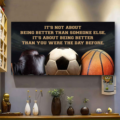 Customizable basketbal, baseball, football, soccer poster, canvas