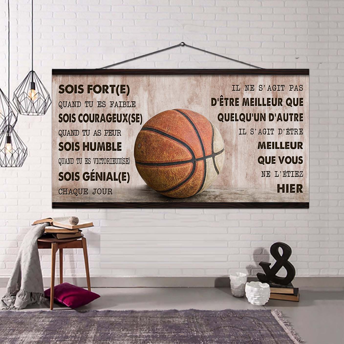 Basket-ball Il ne s'agit pas d'être meilleur que quelqu'un d'autre, il s'agit d'être meilleur que vous ne l'étiez hier.