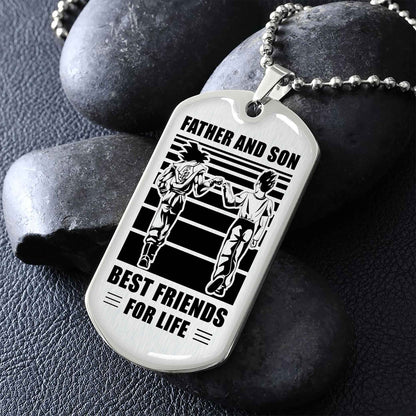 Soldier Military Chain Silver Plated 18K Gold Plated Father And Son Best Friend For Life Gift For Your Son