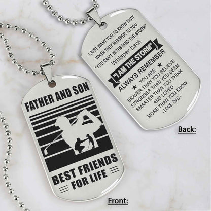 Silver Version Basketball Personalized Double Sided Dog Tag Father And Son Best Friends For Life  Message on the back side