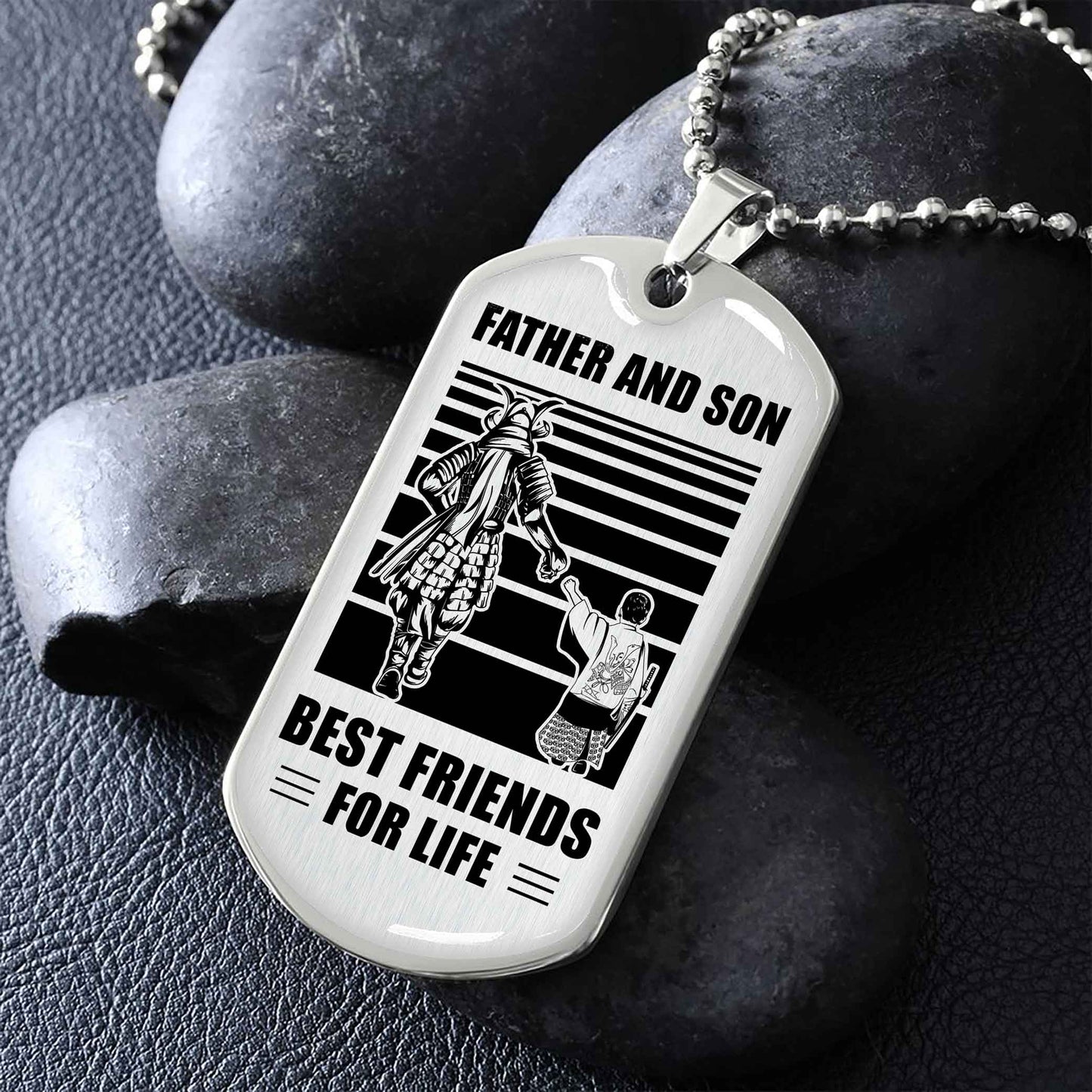 Military Chain Silver Plated 18K Gold Plated Father And Son Best Friend For Life Gift For Your Son