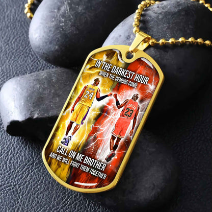 DRB Military Chain Silver Plated 18K Gold Plated Silver Plated Call On Me Brother And We Will Fight Them Together