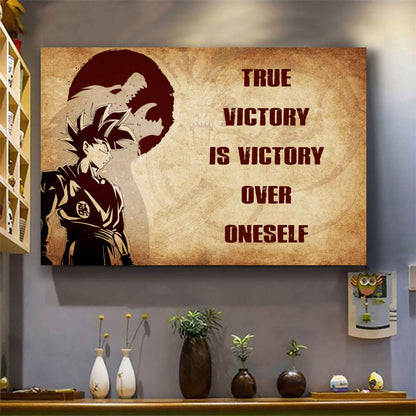 Samurai Poster Canvas True Victory Is Victory Over Oneself Gift For Your Friend