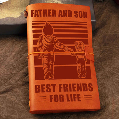 Family Customizable vintage journal notebook, Father And Son Best Friend For Life Vintagegift For Father Day