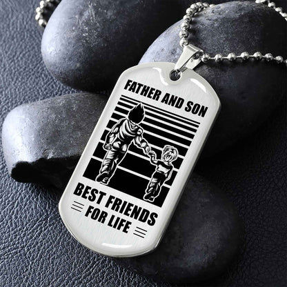 Soldier Military Chain Silver Plated 18K Gold Plated Father And Son Best Friend For Life Gift For Your Son
