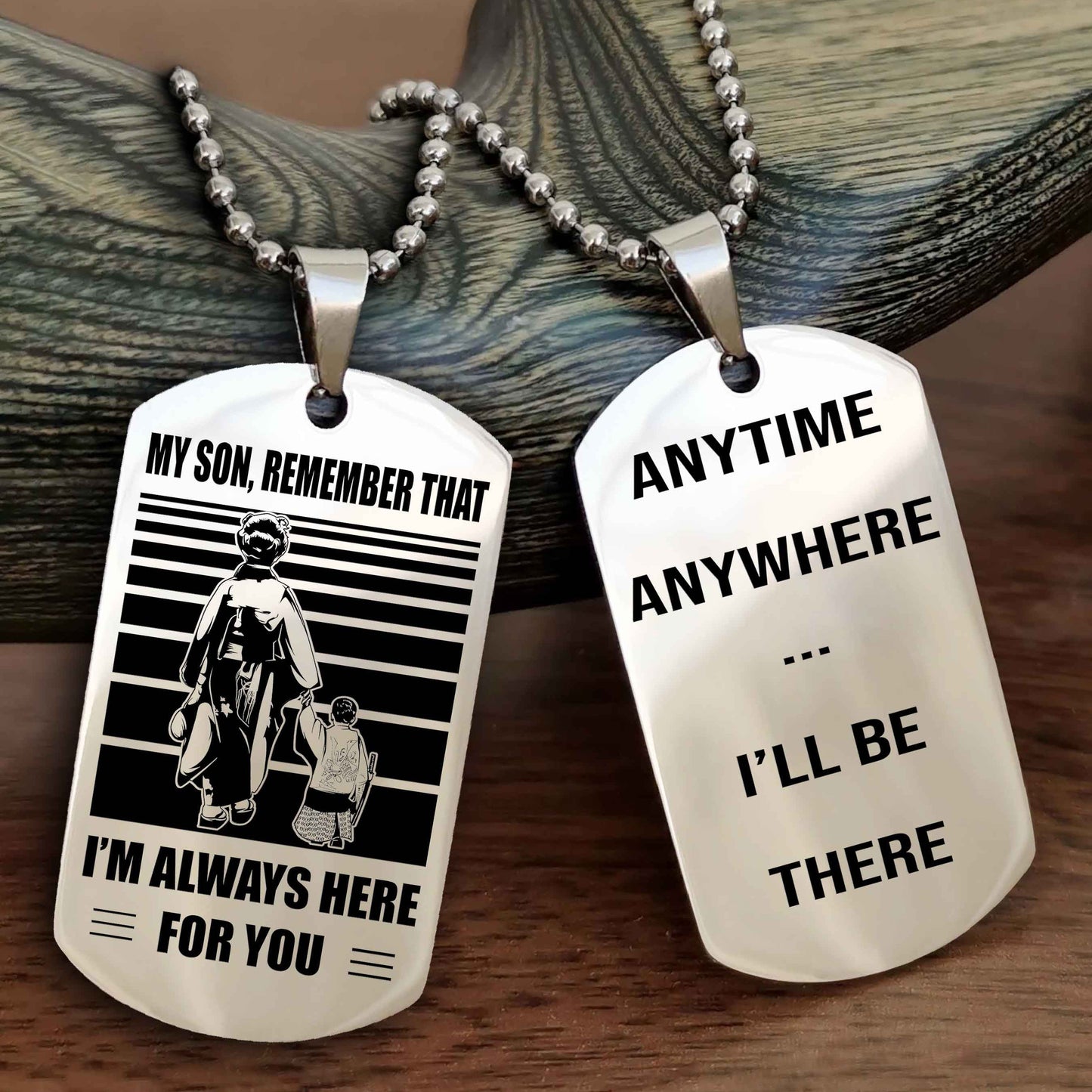 Double side Dog Tag My Son Remember That From Mom To Son With Message On The Back Gift For Your Son