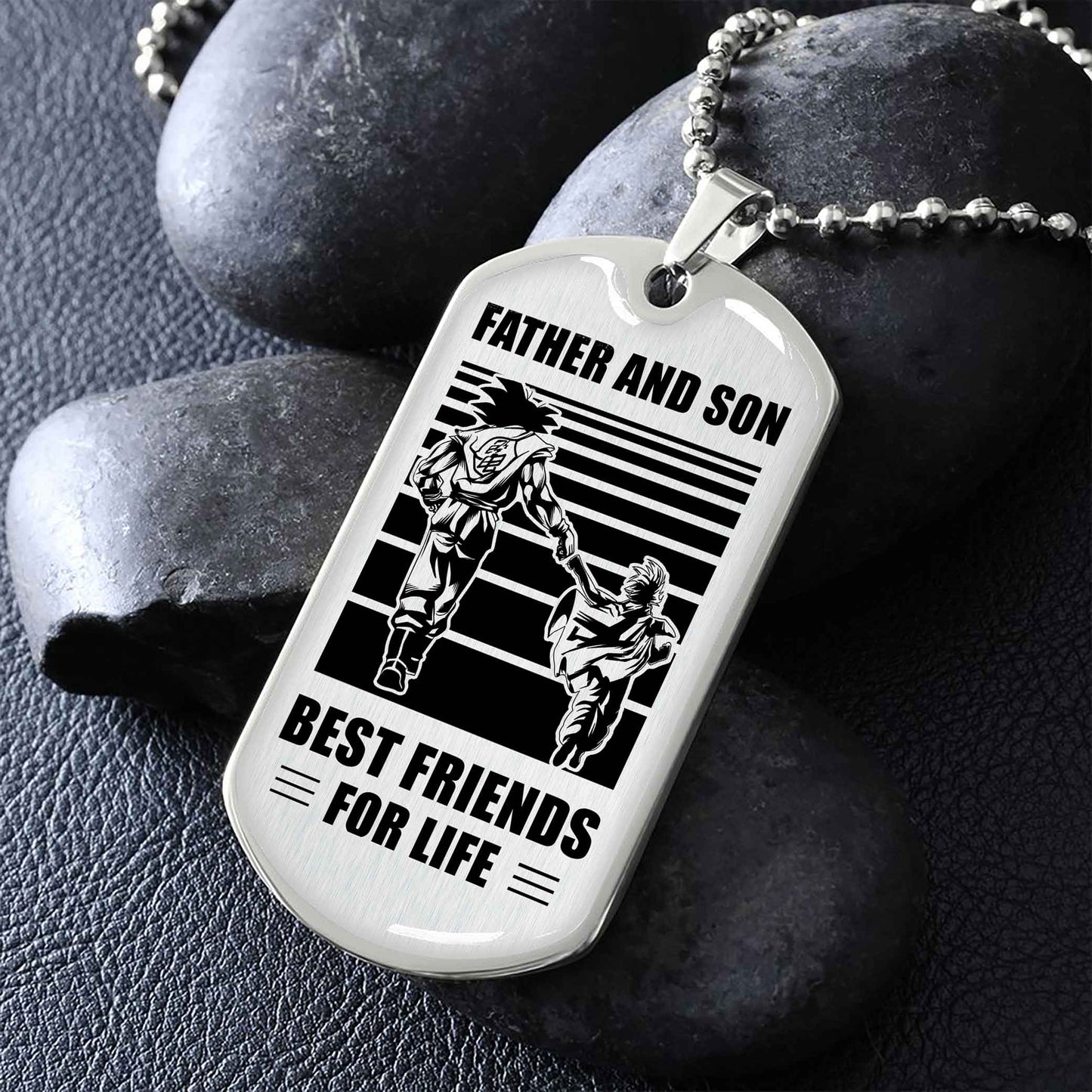 Viking Military Chain Silver Plated 18K Gold Plated Father And Son Best Friend For Life Gift For Your Son