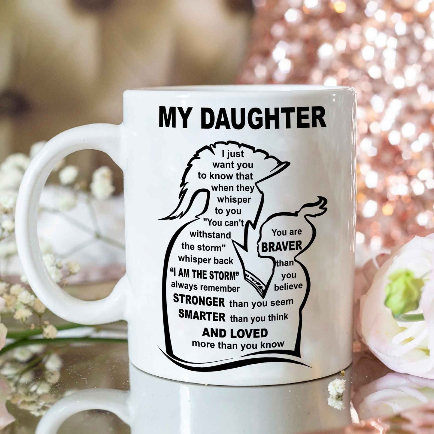 Spartan Personalized Mug To My Daughter From Dad With Inspiration Message