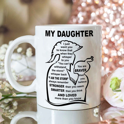 Spartan Personalized Mug To My Daughter From Dad With Inspiration Message