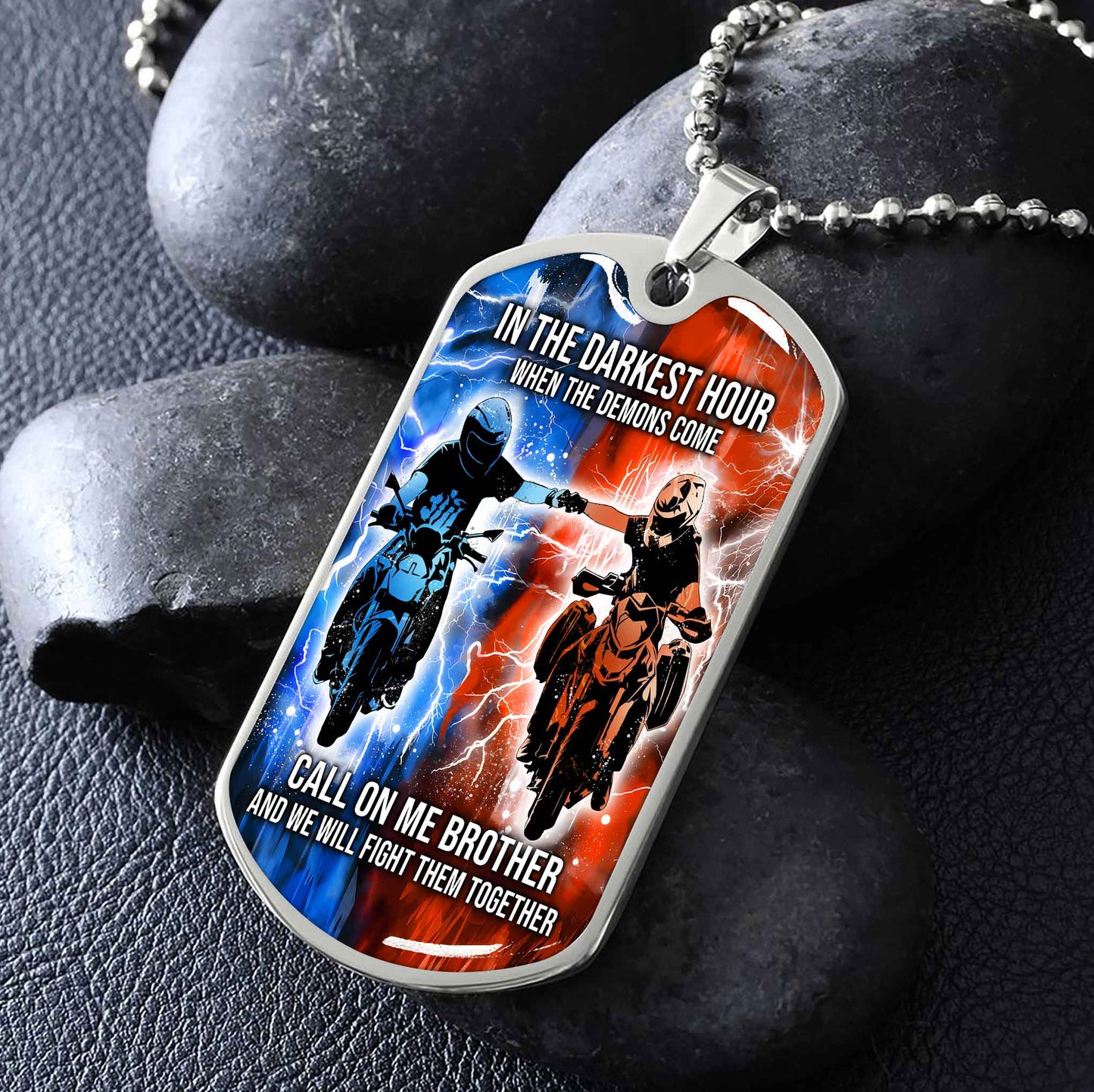 DRB Military Chain Silver Plated 18K Gold Plated Silver Plated Call On Me Brother And We Will Fight Them Together