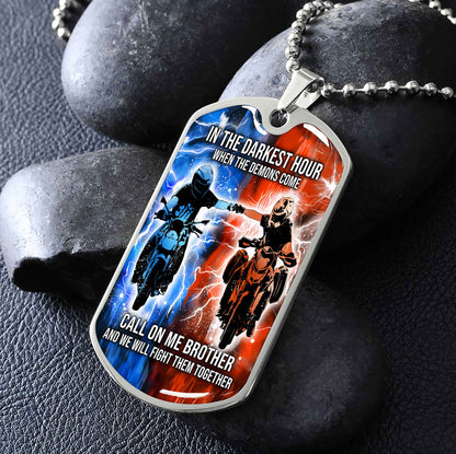 DRB Military Chain Silver Plated 18K Gold Plated Silver Plated Call On Me Brother And We Will Fight Them Together