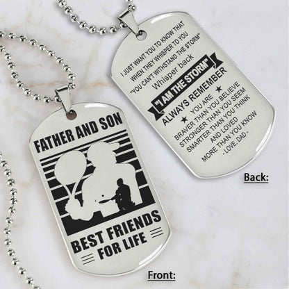 Silver Version Basketball Personalized Double Sided Dog Tag Father And Son Best Friends For Life  Message on the back side