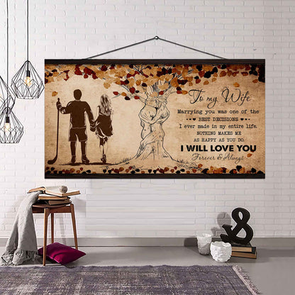 American Football Poster Canvas To My Wife Marrying You Was One Of The Best Decisions - I Will Love You Forever And Always Gift For Your Wife