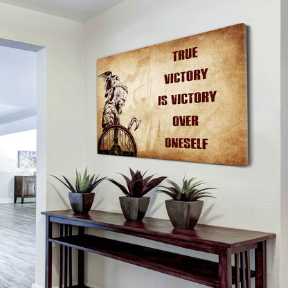 Samurai Poster Canvas True Victory Is Victory Over Oneself Gift For Your Friend