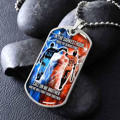 DRB Military Chain Silver Plated 18K Gold Plated Silver Plated Call On Me Brother And We Will Fight Them Together