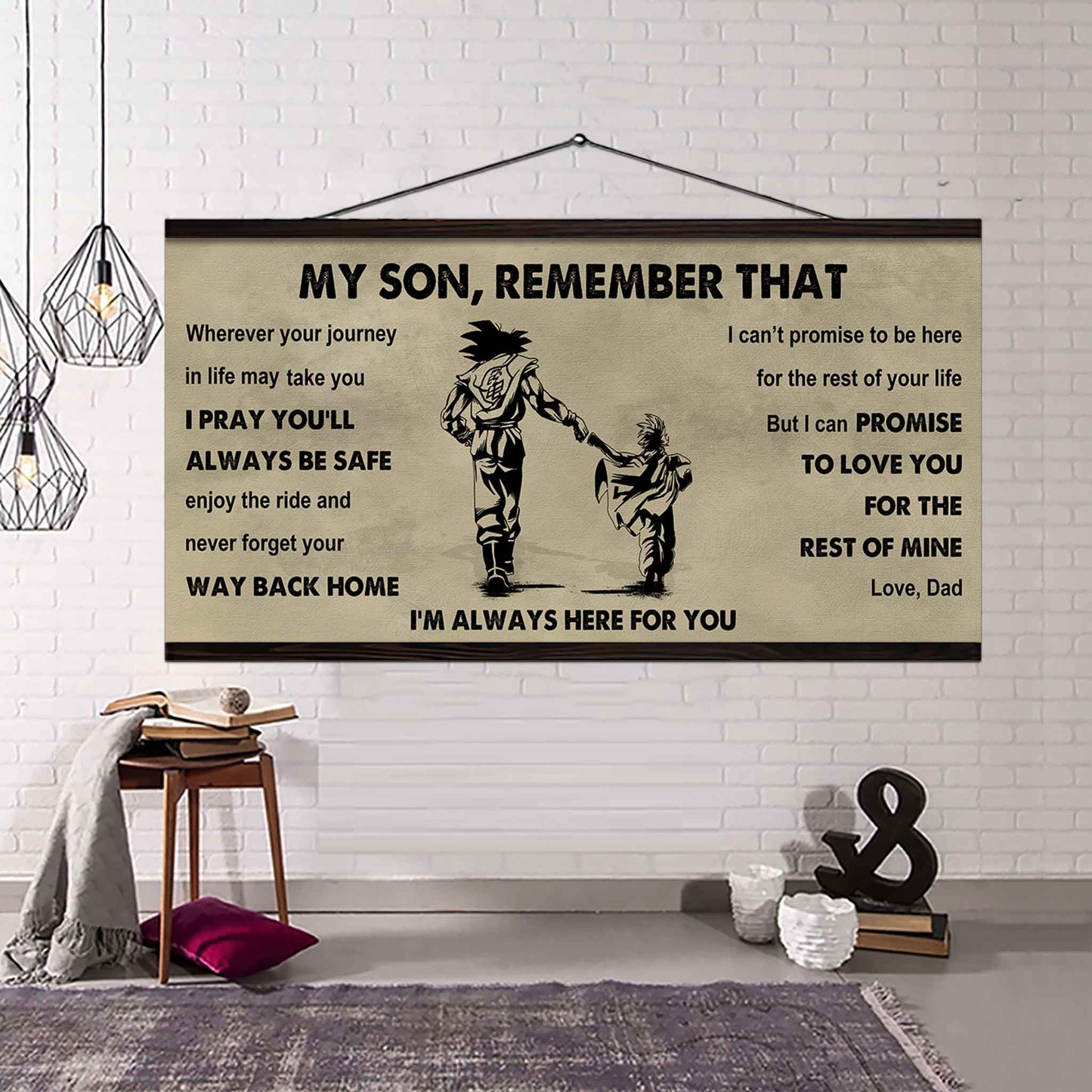 Personalized DRB Poster Canvas - My Son Remember That Never Forget Your Way Back Home