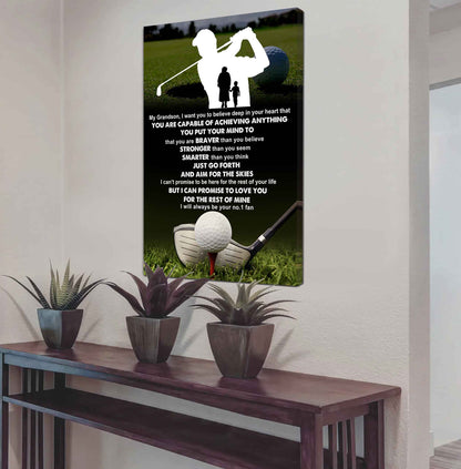 Baseball Poster Canvas Grandma To Grandson - That You Are Braver Than You Believe You Are Capable Of I Will Always Your No 1 Fan