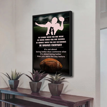 Sport Canvas Poster To My Son It's Being Better Than You Were The Day Before Gifts For Son From Mom