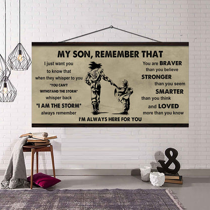 Personalized DRB Poster Canvas - My Son Remember That Whisper Back I Am The Storm