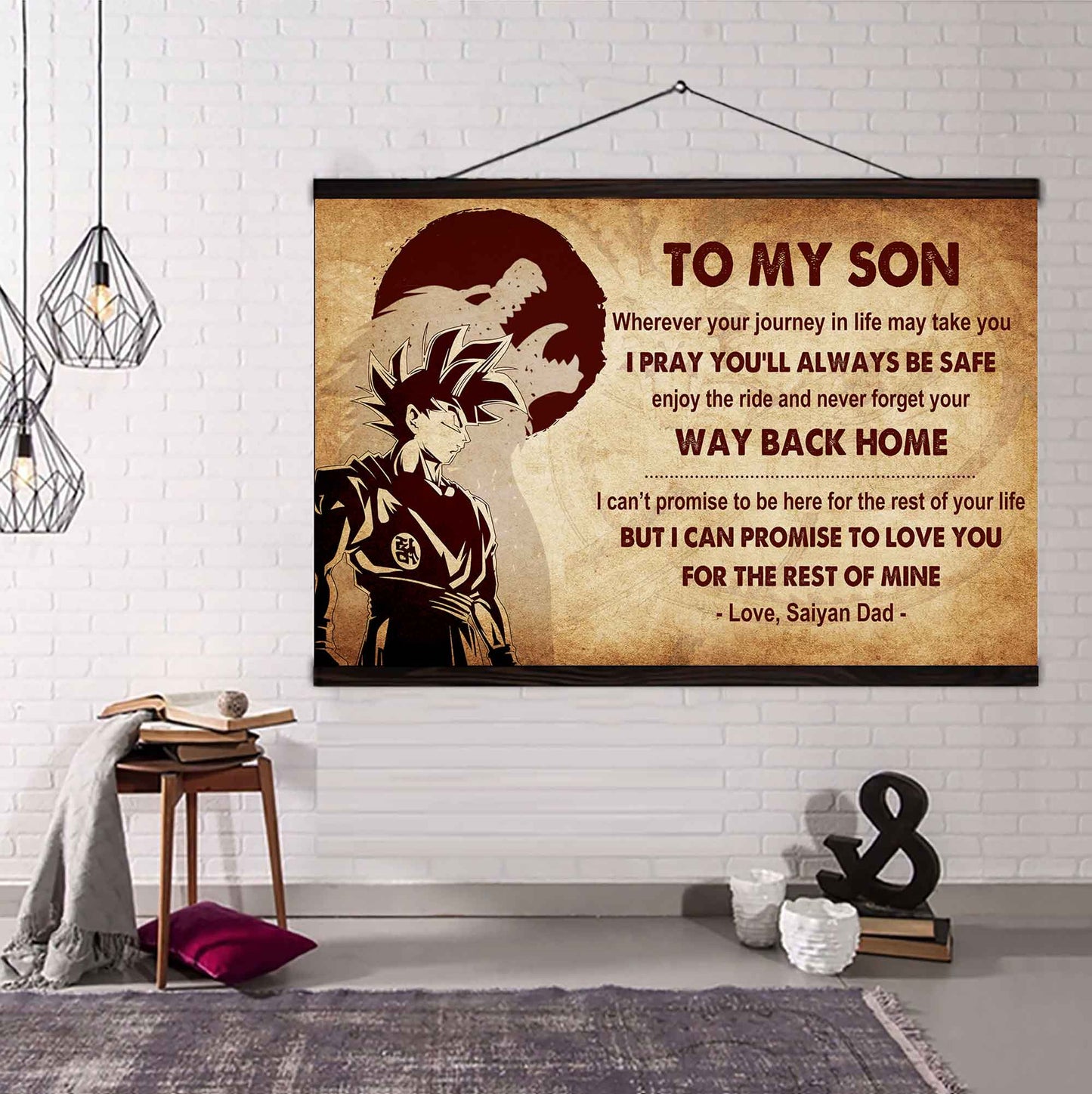 Samurai Poster Canvas Your Way Back Home From Dad To Son Gift For Your Son