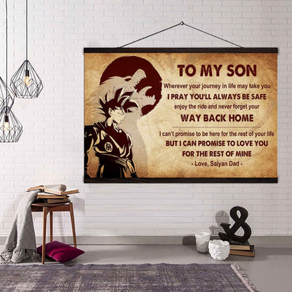 Samurai Poster Canvas Your Way Back Home From Dad To Son Gift For Your Son