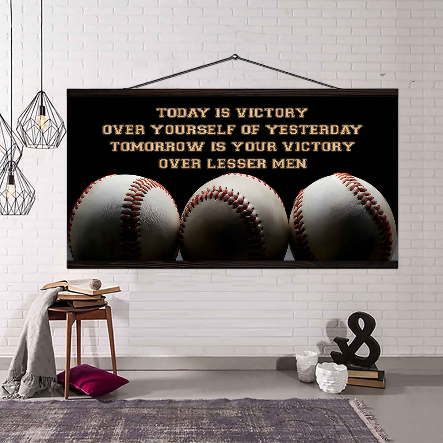Basketball Poster Canvas - Today Is Victory Over Yourself Over Yourself Of Yesterday Tomorrow Is Your Victory Over Lesser Men