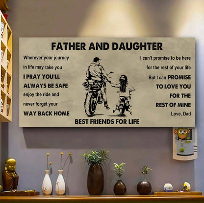 Soldier Father And Daughter Best Friends For Life - Ver 2 Never Forget Your Way Back Home Poster Canvas Gift For Daughter From Father