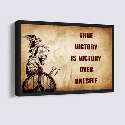 DRB Poster Canvas True Victory Is Victory Over Oneself Gift For Your Friend