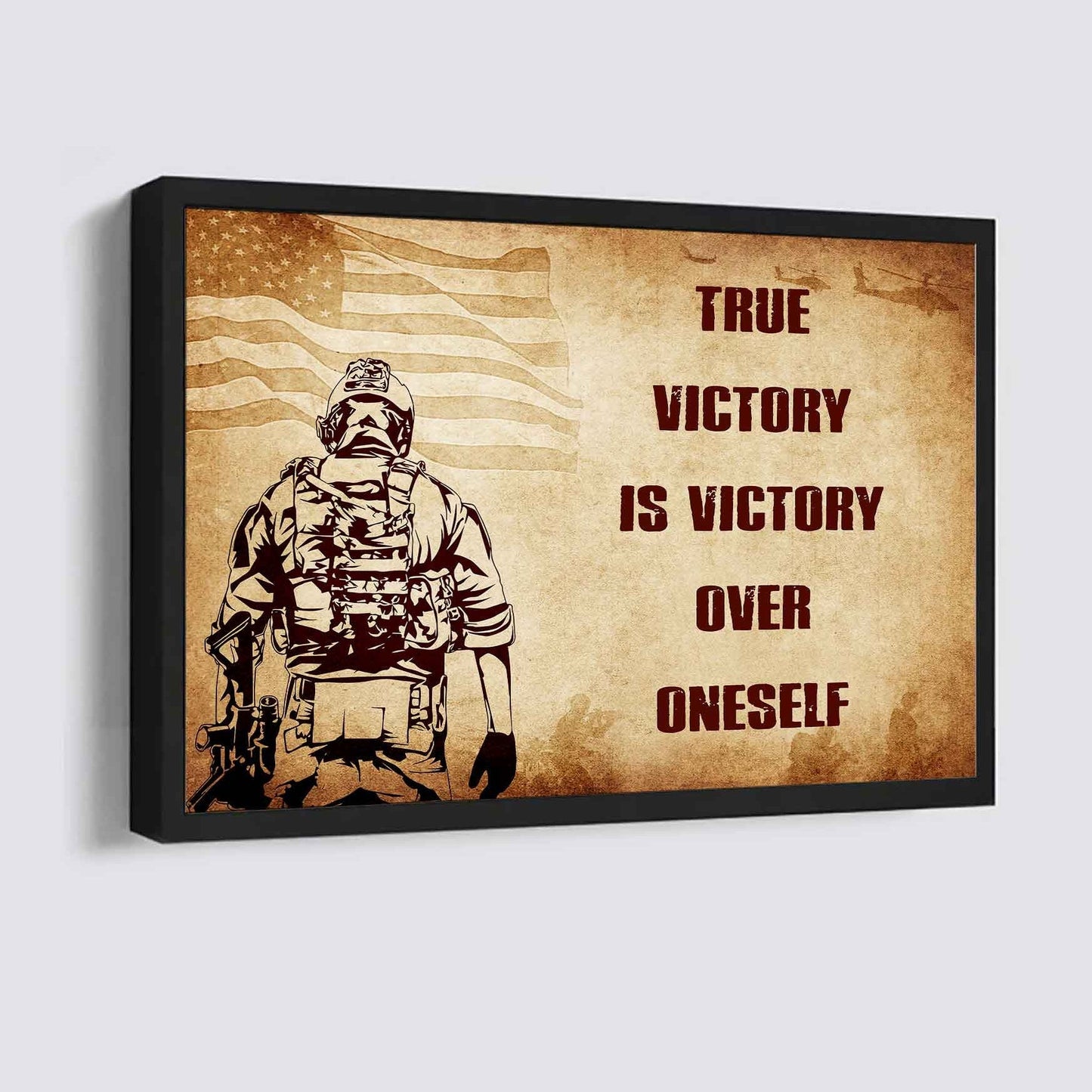 Samurai Poster Canvas True Victory Is Victory Over Oneself Gift For Your Friend