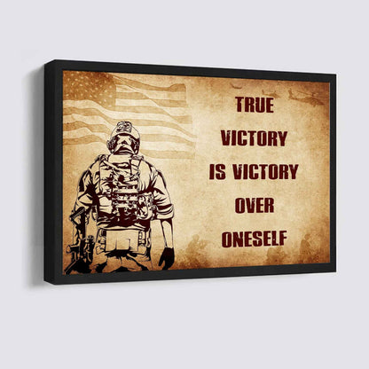 DRB Poster Canvas True Victory Is Victory Over Oneself Gift For Your Friend