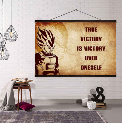 Samurai Poster Canvas True Victory Is Victory Over Oneself Gift For Your Friend