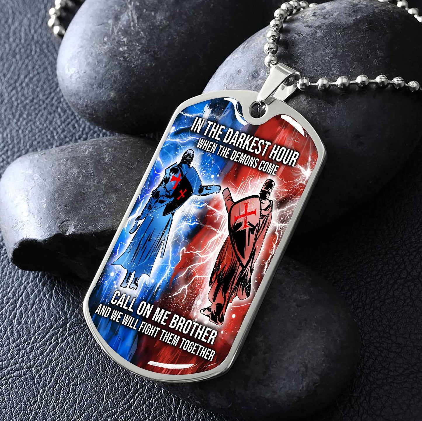 DRB Military Chain Silver Plated 18K Gold Plated Silver Plated Call On Me Brother And We Will Fight Them Together