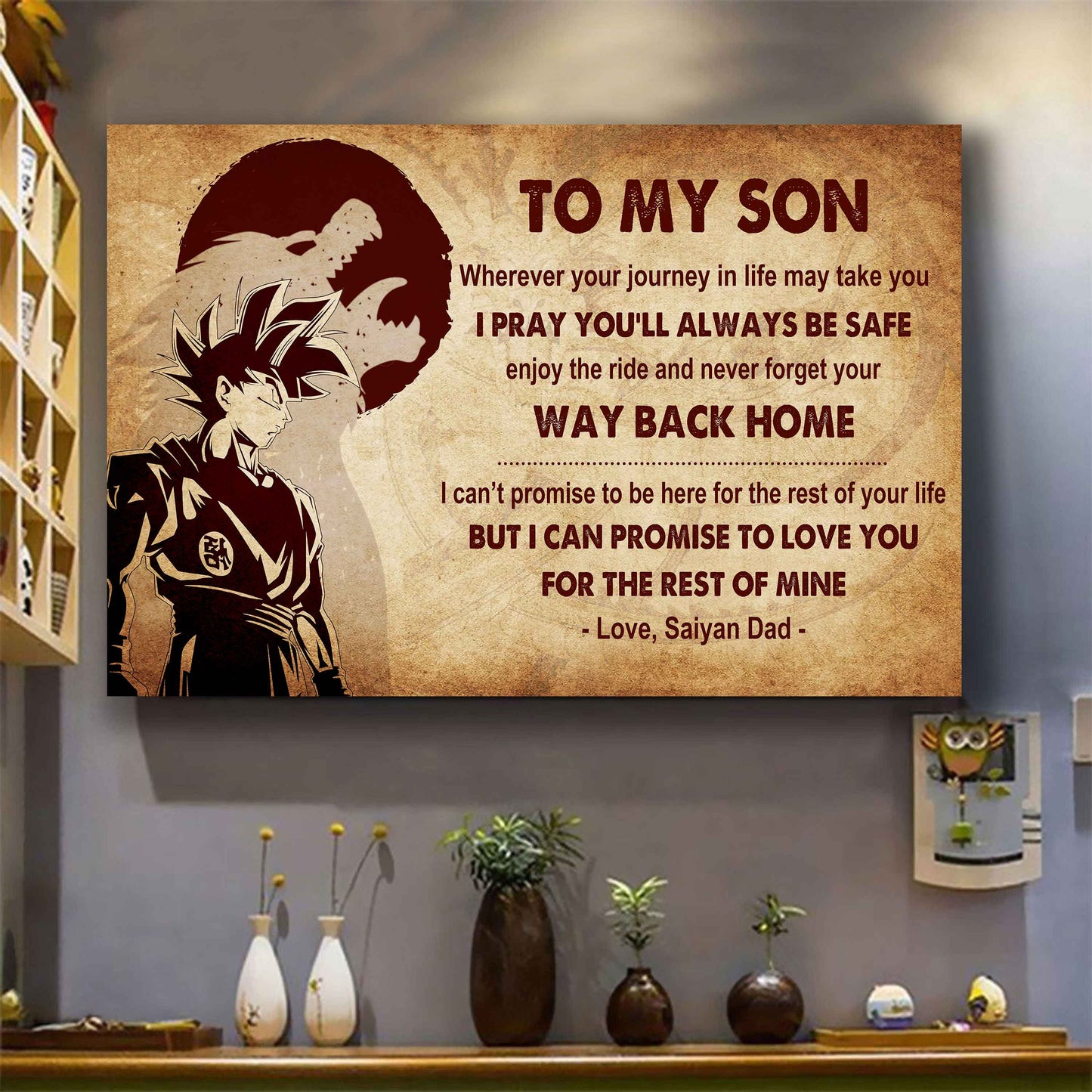Samurai Poster Canvas Your Way Back Home From Dad To Son Gift For Your Son