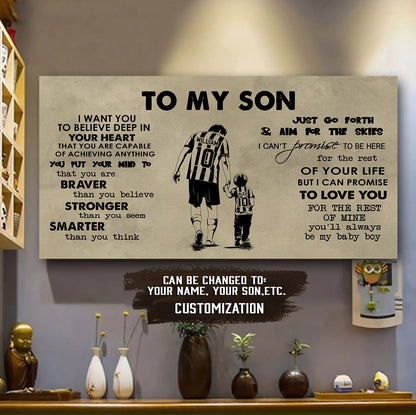 BASEBALL TO MY SON- I WANT YOU TO BELIEVE- CANVAS POSTER