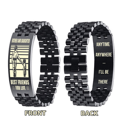 Viking ANT Personalized Double Sided Bracelet Father And Son Best Friends For Life - Message on the back side
