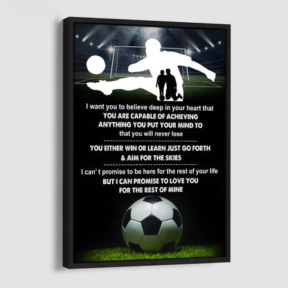 Poster Canvas To My Son You Will Never Lose You Either Win Or Learn - I Love You Gift From Dad
