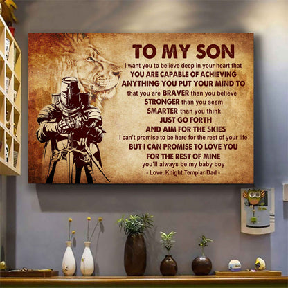 Samurai Poster Canvas Just Go Forth And Aim For The Skies From Dad To Son Gift For Your Son