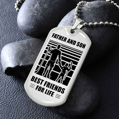 Soldier Military Chain Silver Plated 18K Gold Plated Father And Son Best Friend For Life Gift For Your Son