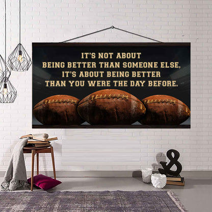 Personalized Basketball Poster Canvas It Is Not About Being Better Than Someone Else It's About Being Better Than You Were The Day Before