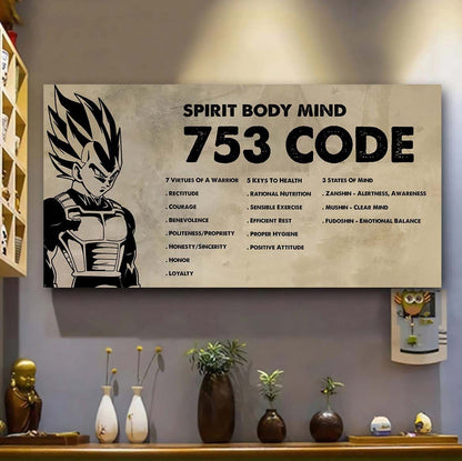 Knight Templar Poster Canvas 7 5 3 Code Motivation Quotes